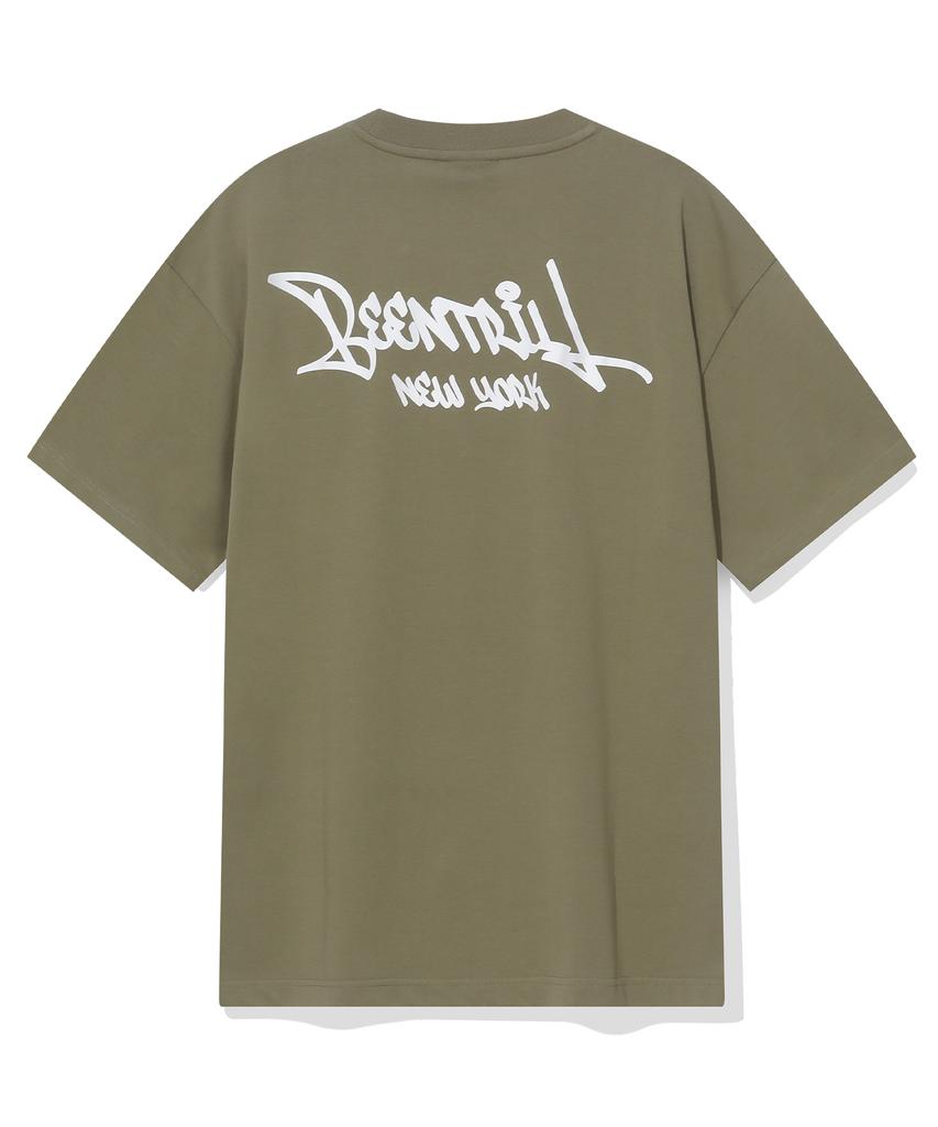 Футболка с логотипом BEENTRILL Script (хаки)
