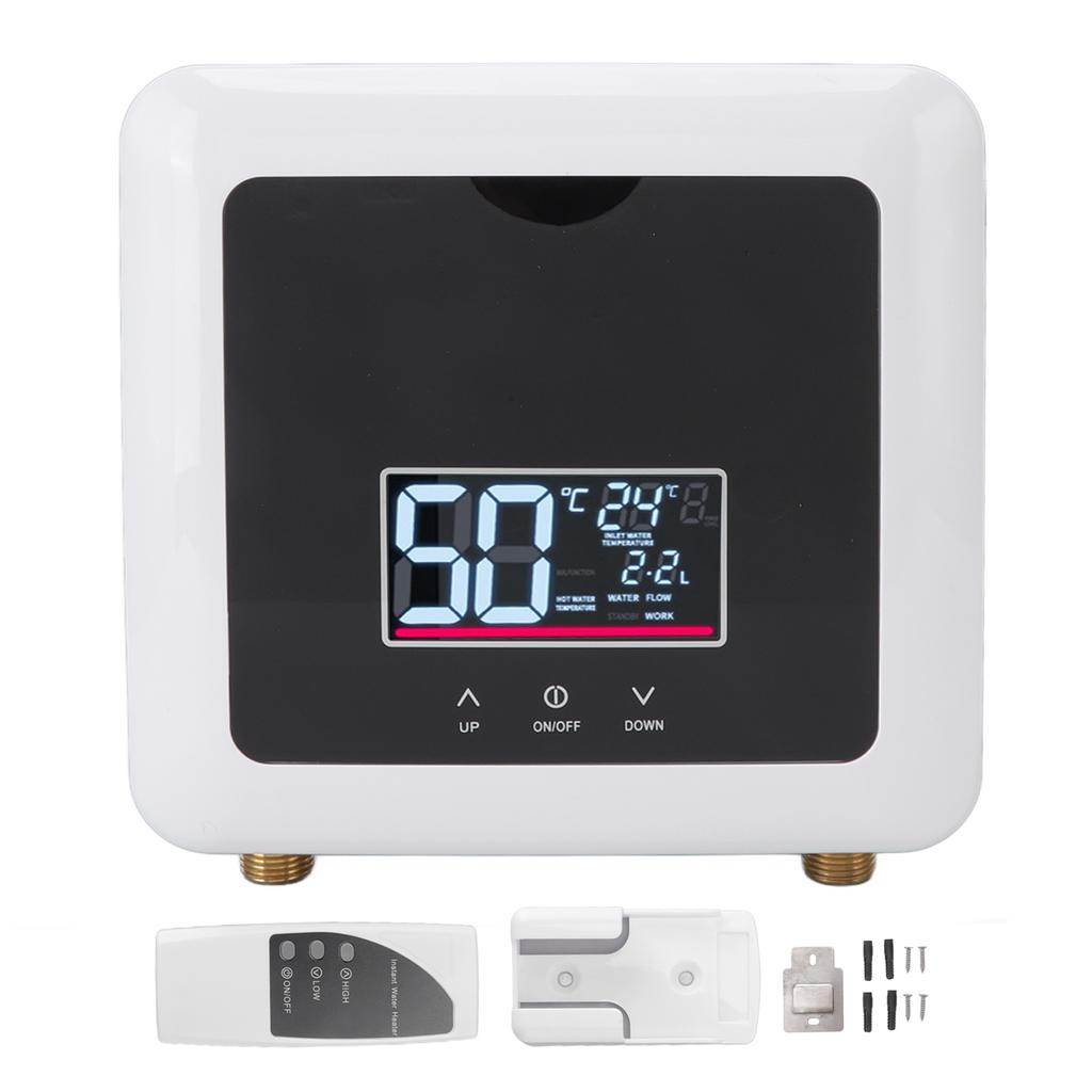 Electric Water Heater Constant Temperature Frequency Conversion with Widescreen Quick Shower Heater for Home 220V 7500W