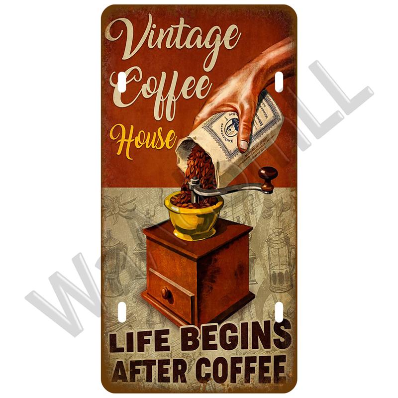 Vintage Metal Sign Brand Cafe Drink Coffee Beer Tin Sign Funny Poster Home Decor For Bar Pub Club Man Cave Wall Decoration Art