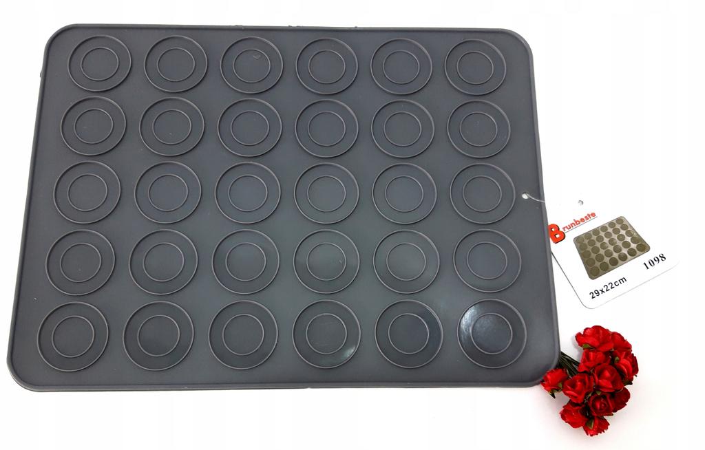 Silicone Mat Form for Cookies, Macaroons, Macaroons, 30 Fields