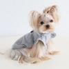 Petstyle 2024 Осень/Зима Рубашка с высоким воротником в рубчик с лацканами и рукавами-крылышками с кошачьим принтом
