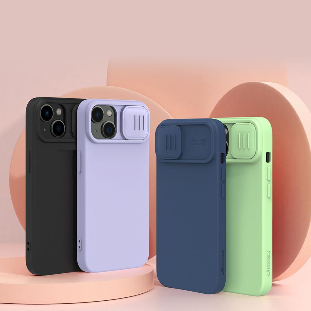 Nillkin CamShield MagSafe Green Silicone Case for iPhone 14 Plus with Camera Protection