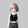 Mini Doll T-shirt Vest Cute Princess Pants Tops Gift Toys Wide Leg Pants for 1/4 BJD 45cm Doll