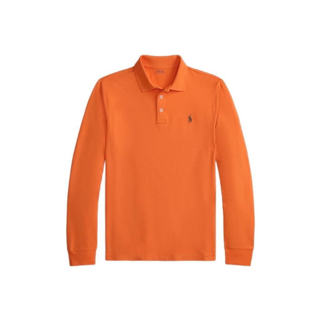 Polo Ralph Lauren Slim Fit Ribbed Cuff Embroidered Pony Long Sleeve Polo Shirt Men Tops MNPOKNI16824697-800