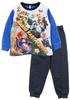 Kaitak Family Mario Kart World Kids' Light-Up Pajamas, Long Sleeve, Fleece-Lined, Winter, Sizes 110cm, 120cm, and 130cm (110cm, Blue)