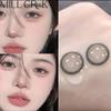 Цветные контактные линзы Mill Creek, 1 пара/2 шт., серые, натуральные, ежедневные, круглые, мягкие линзы 0 класса, цветные косметические контактные линзы для ежегодного использования