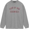 Футболка Essentials Jersey с длинным рукавом, темно-меланжевый цвет, мужские топы, серый 125BT244201F