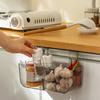 Basket with Hanging Transparent Wall Mounted Kitchen Storage Buckle Multi-purpose Space Saving Small Item