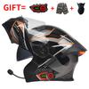 DOT Certified Motorcycle Bluetooth Helmet Men's and Women's Unveiling Helmet Four Seasons Universal Electric Vehicle Full Helmet Cycling Off-road H