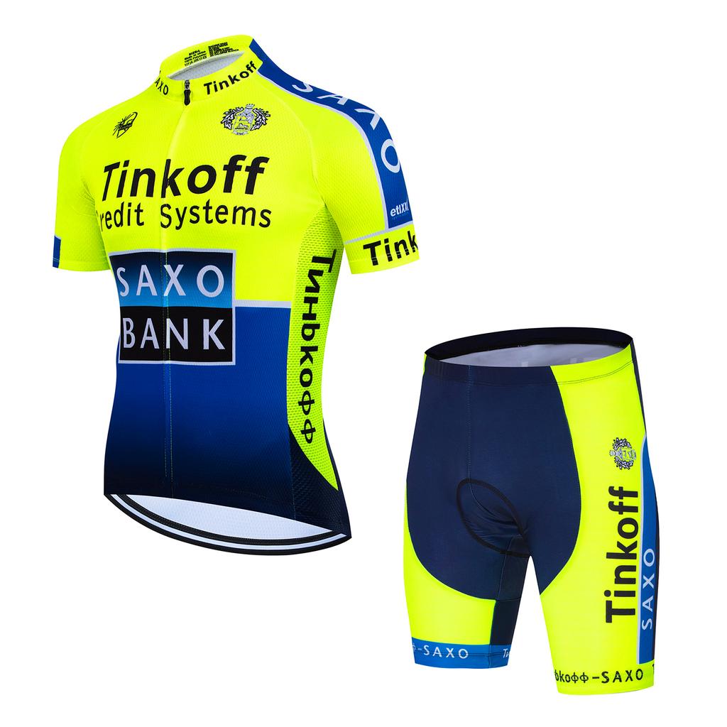 2026Tinkoff saxo bank Велосипедный костюм Дышащая велофутболка Летняя велоодежда Одежда для катания на горном велосипеде Триатлон