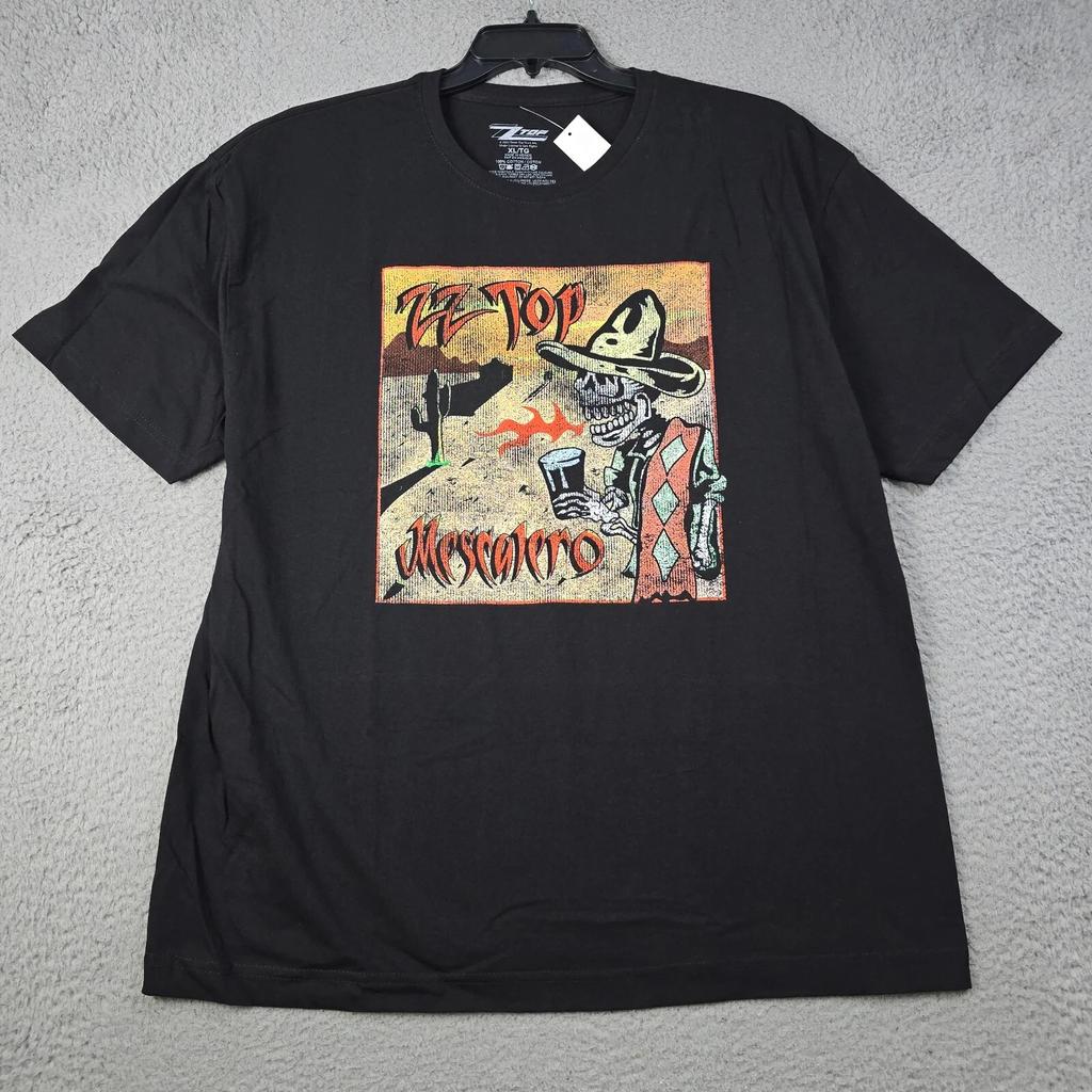 Мужская футболка ZZ Top Extra Large XL Черная Концертный Рок-Музыкальный Коллектив Классическая Ретро Новая с Бирками