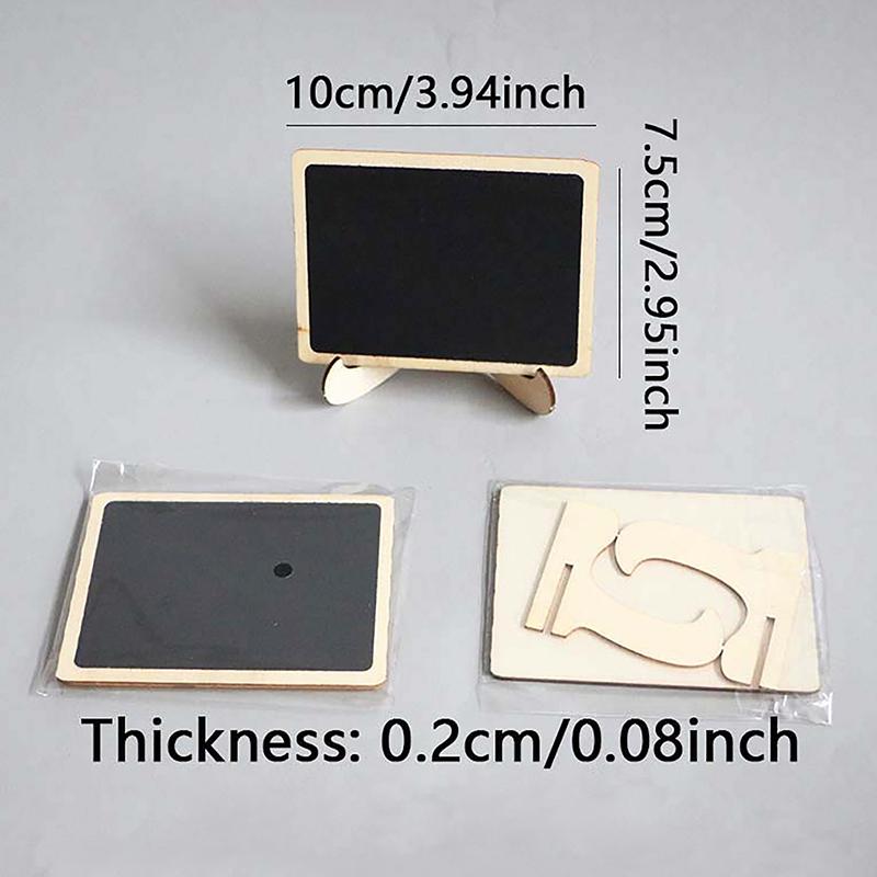 10Pcs Mini Chalkboard Signs With Easel Wedding, Birthday Parties, Message Board Signs And Event Decor Wooden Place Cards