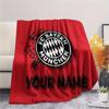 Custom Name FC Bayern MunichFlannel Blanket, High quality Comfortable for All Seasons, Home Decor, Warmth and Comfort