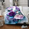 Colorful Birds Perched On Vibrant Roses With A Placeholder In The Background Cozy Customizable Blanket Customize Your Name Comfortable Suitable For