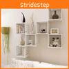 Creative Shelf Storage Wall Mounted Grid Rack Bedroom Nightstand Decorative