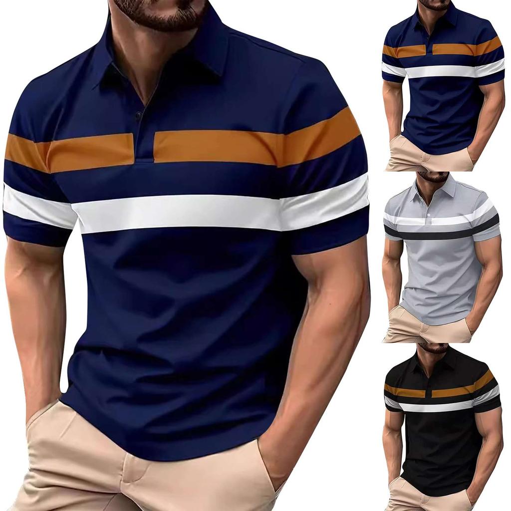 Men's Summer Leisure Culture Breathable Short Sleeved Shirt Top