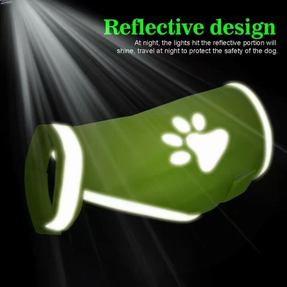 Adjustable Puppy Visibility Jacket Reflective Pet Fluorescent Clothes  for Walking Night