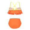 Детский цветной контрастный цветной модный раздельный купальник с фланцами