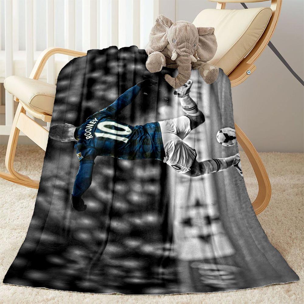 Wayne Rooney Celebration Blanket Soft Warm Cozy Perfect for Sofa Bedding Office Chair for All Seasons Playful Design