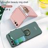 Mirror Ring Holder Phone Case With Back Screen Protective Cover For Samsung Galaxy Z Flip 6 Flip6 5G 2025 Shockproof Hard Shell