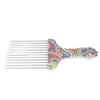 2PCS Professional Grade Hair Pick Combs Stainless Steel Wide Tooth Comb  Curly Hair