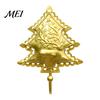Entryway Coat And Key Hooks Christmas Tree Wall Hook, Elk Pattern Decorative Holder, Vintage Style Metal Hanger for Holiday Home Decor Ornaments