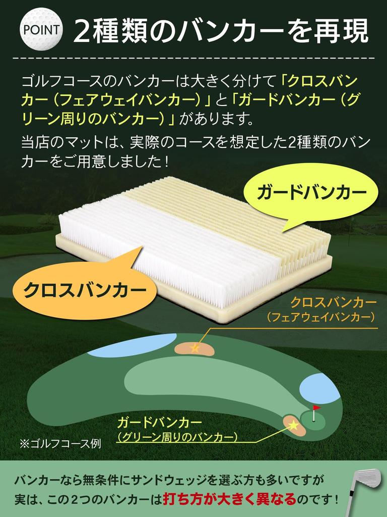 GolfStyle Bunker Mat 2WAY Golf Mat Bunker Training Mat Golf Shot Mat Indoor Outdoor Practice Commercial Use Simulation Golf Indoor Golf Sand Approach