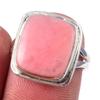 Натуральный розовый опал драгоценный камень ручной работы 925 пробы серебро кольцо размер 6 k4o99