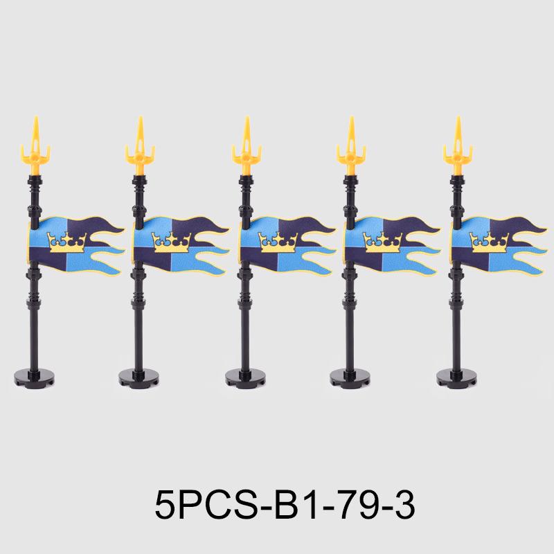 Средневековые военные флаги, серия «Военный замок», рыцарь, солдат, воин, аксессуары, строительные блоки, Древний Священный Рим, кирпичики, игрушки, подарки.