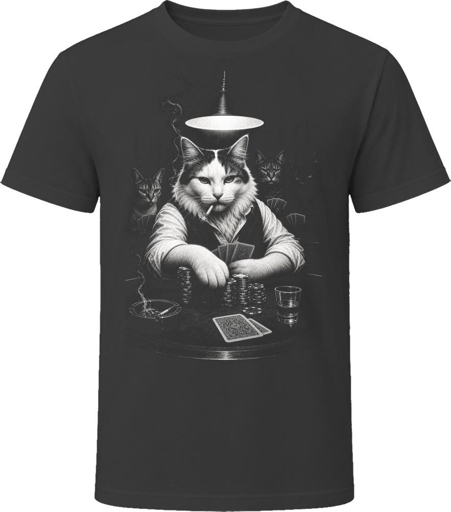 Turkish Van Cat Playing Cards Midnight Poker Game T-Shirt