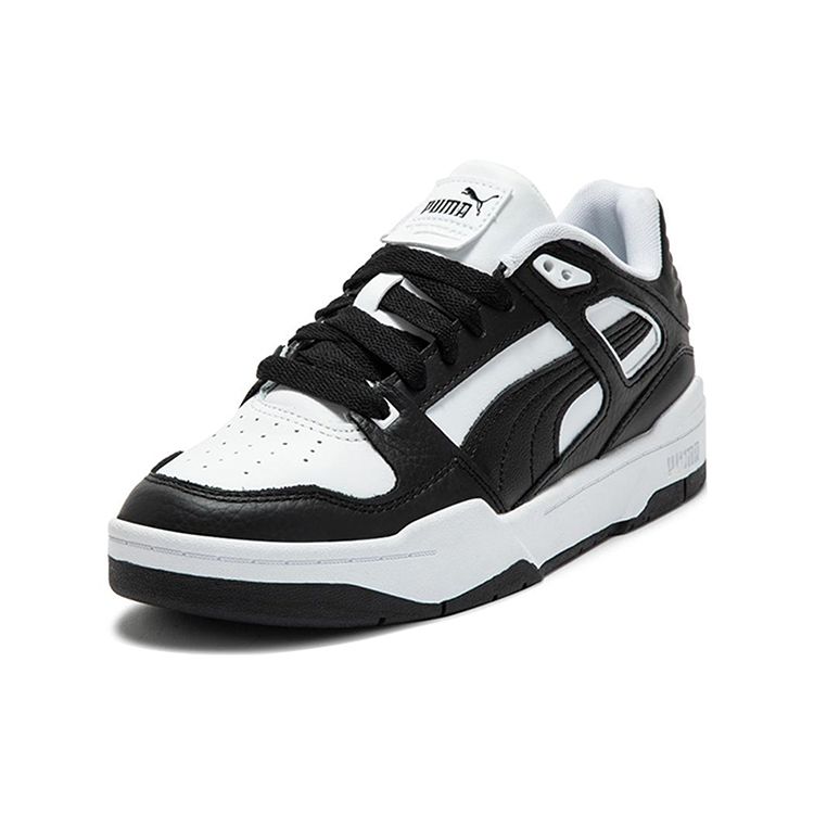 Puma Slipstream Leather Fabric Synthetic Leather Non-Slip Wear-Resistant Low-Top Sneakers Unisex Sneakers Black White 387544-26