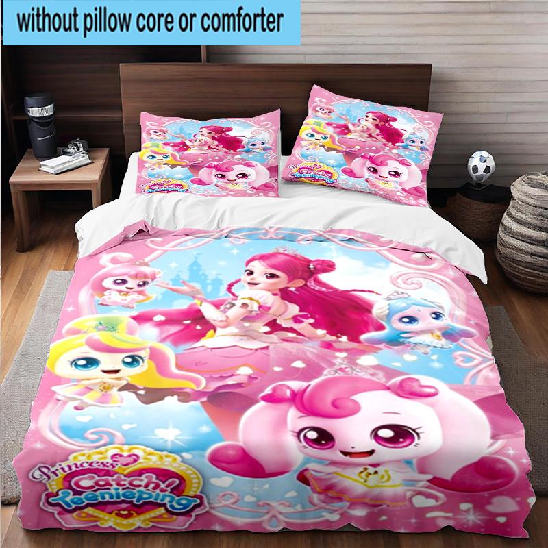 Heartsping Doll And Friends Fantasy 3pcs Bedding,Including 1pc Duvet Cover And 2pcs Pillowcases Perfect for Christmas,Ideal for Bedroom, Dormitory