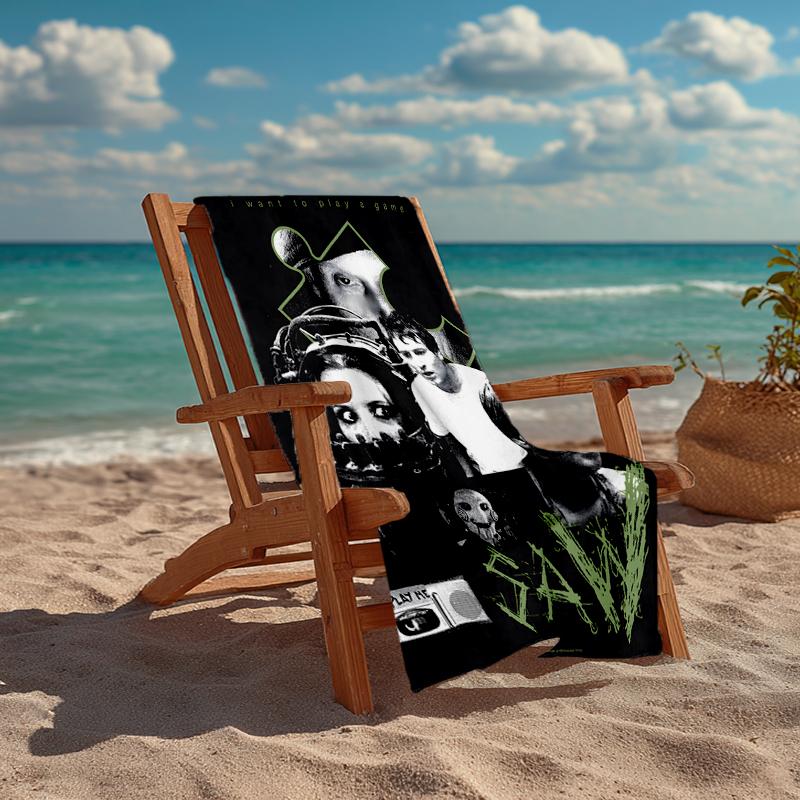 Saw Movie Fashion Beach Towel: Ideal for Summer Adventures Soft, absorbent and quick drying suitable for swimming and bathing