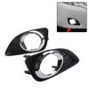 2pcs New Front Fog Light Covers Frame For-Camry 2010-2011 Driver And Passenger Side #52040-06050 Black ABS Car Light Accessories