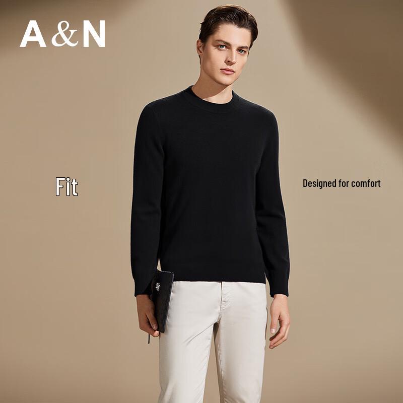 Antonio Men's 100% Cashmere Round Neck Pullover Sweater