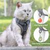 1 комплект поводков для кошек, набор с защитой от побега, дышащий, светоотражающий, регулируемый, для котят и щенков, нагрудный ремень, тяговый трос, товары для животных