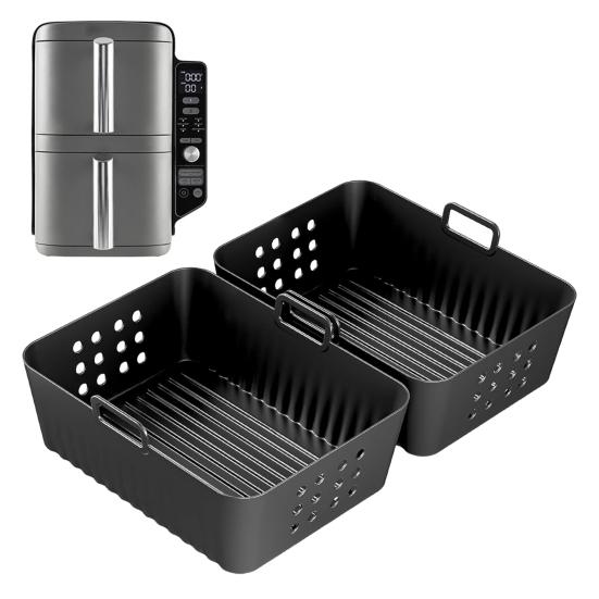 2 шт. силиконовых вкладышей для фритюрницы Ninja SL400UK, антипригарная силиконовая форма для выпечки, не содержащая бисфенол А, маслостойкая, аксессуар для фритюрницы