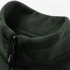 Men's Casual Fleece Solid Color Zipper Vest, Men's Stand-up Collar Zipper Pocket Fleece Vest Jacket