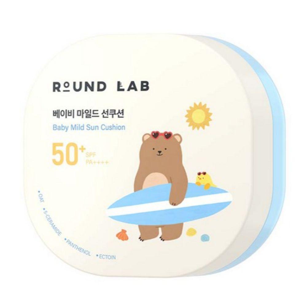 ROUND LAB Детский мягкий солнцезащитный кушон SPF50+ PA++++ Бережная УФ-защита Компактный 16 г
