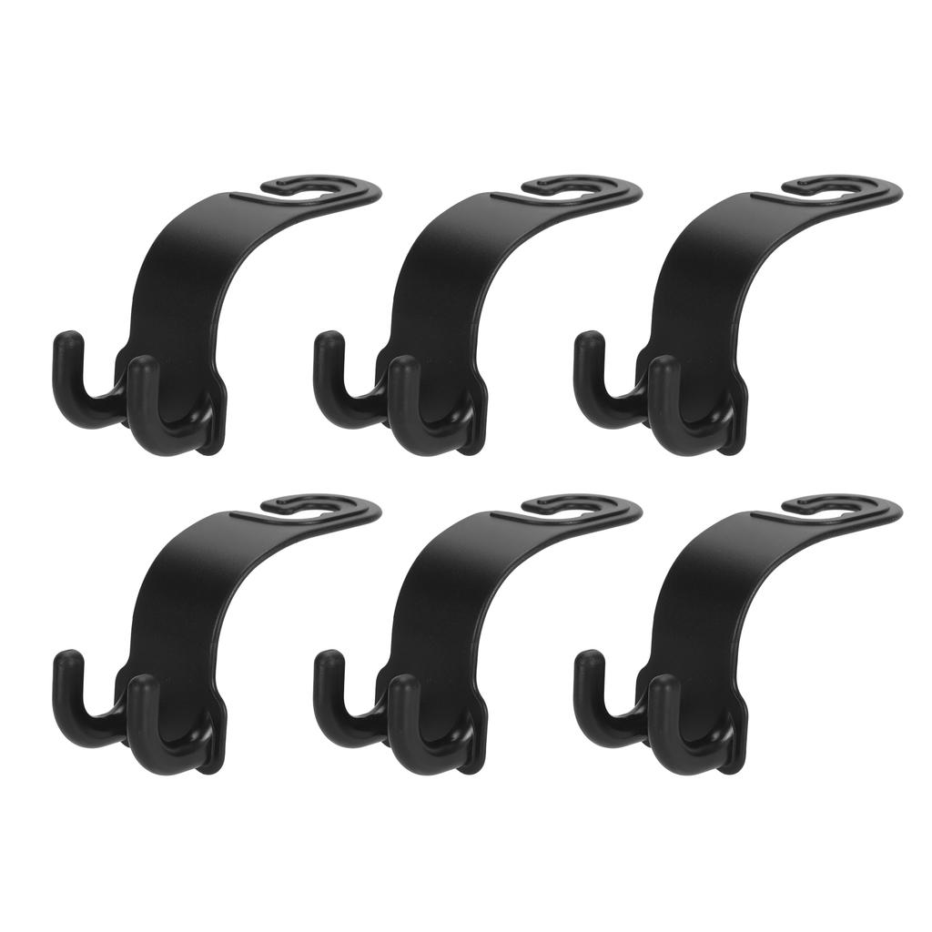 6Pcs Car Seat Headrest Hook ABS 10KG Vehicle Headrest Hook for Clothes Handbag Bottle