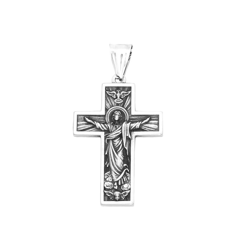 Винтажные necklaces с подвеской-крестом Иисуса из нержавеющей стали 316L для мужчин, мальчиков, панк-мода, христианский амулет, ювелирные изделия, подарки