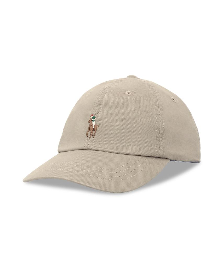Кепка-бейсболка POLO RALPH LAUREN из эластичного хлопкового твила - Светло-бежевая