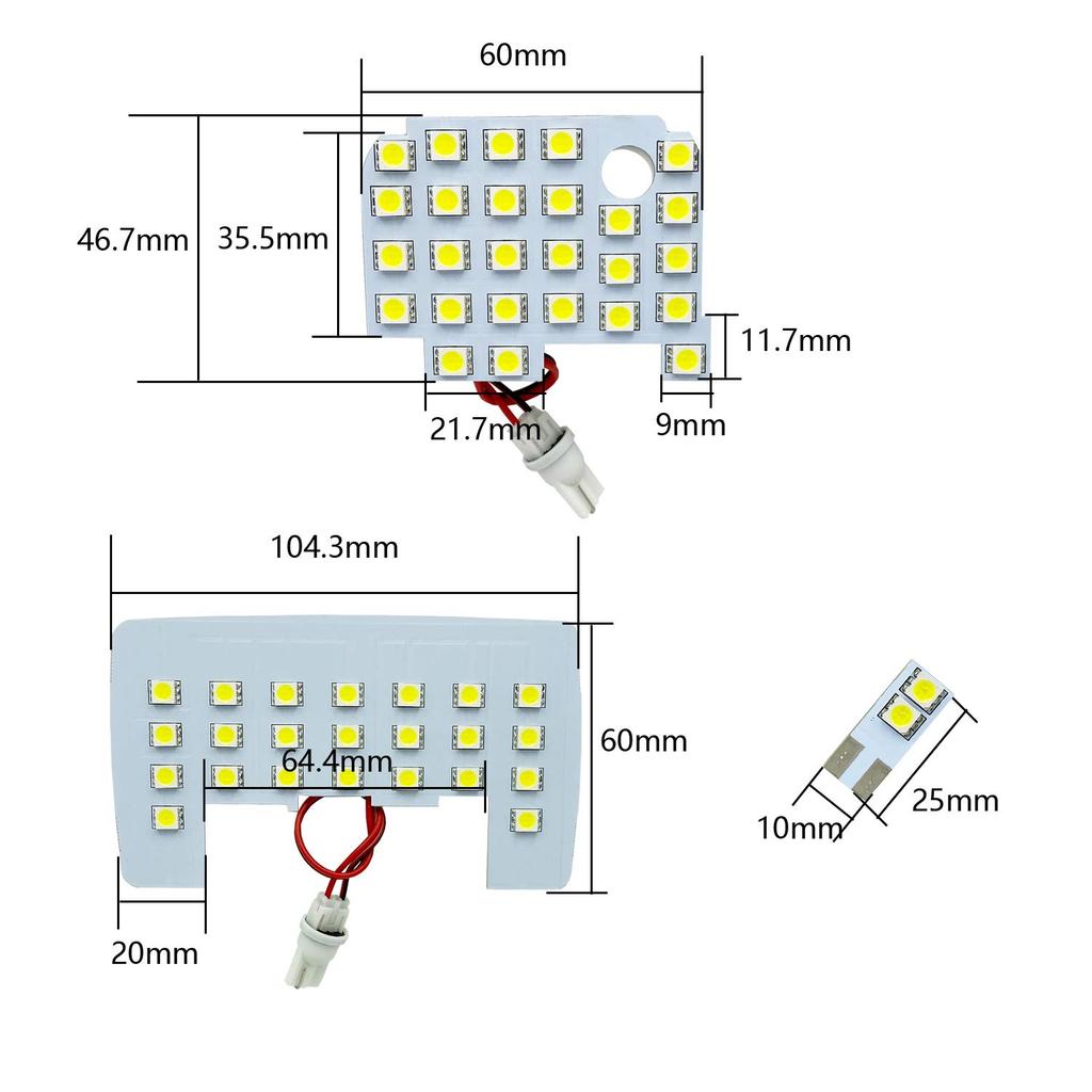 TORIBIO Интерьер Интерьер Белый 6000K Ярче, чем OEM LED Интерьер Задний Центральный Багаж OEM Без Модификаций Легко Включает Специальные Инструменты