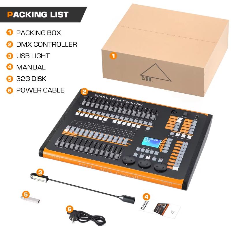 Профессия Оптовая продажа Dmx1024 Канал Сценическое освещение Консоль вращающаяся голова Световой пульт Dmx 1024 Контроллер