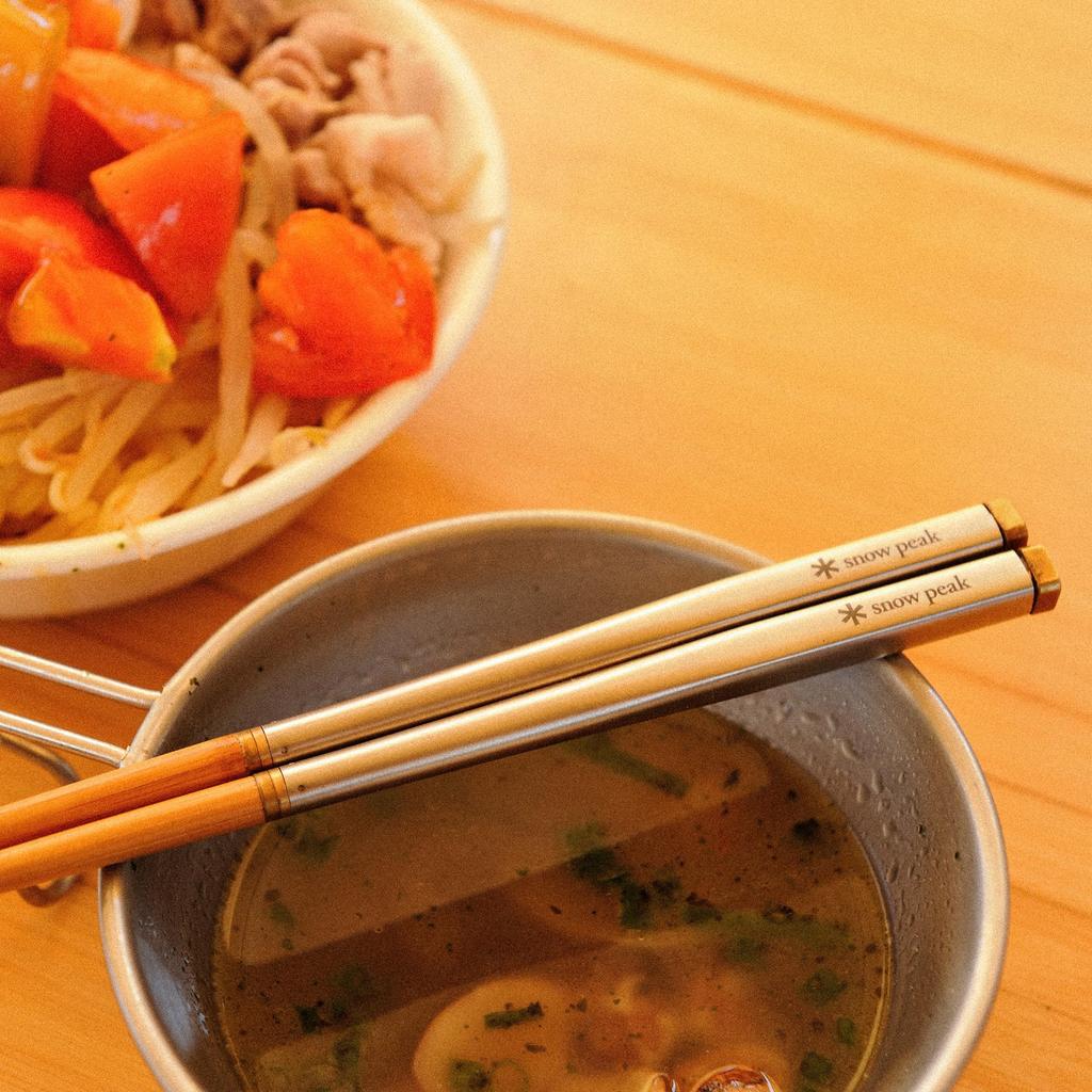 Snow Peak Японское оружие L SCT-111 Набор палочек для еды и столовых приборов, Легкая нержавеющая сталь
