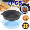 1PC Air Fryer Silicone Pot Reusable Air Fryers Liners Oven Baking Tray Pizza Fried Chicken Basket Cooking Mat