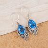 Natural Tanzanite Gemstone 925 Sterling Silver Jewelry Handmade Earrings 1.9" EE-85-6
