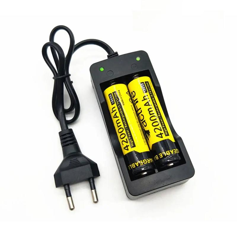 2 Slots 18650 Lithium Battery Charger 4.2V/3.7V Rechargeable Lithium Battery Charger For 18650 14500 16340 26650 Battery Charger