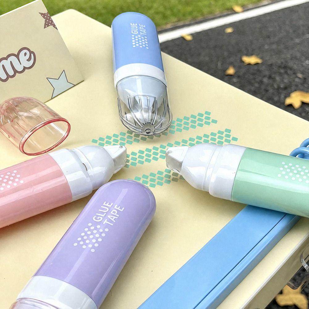 4pcs/set Erasable Double Sided Tape Roller Morandi Color Glue Runner Dot Glue Tape DIY Crafts