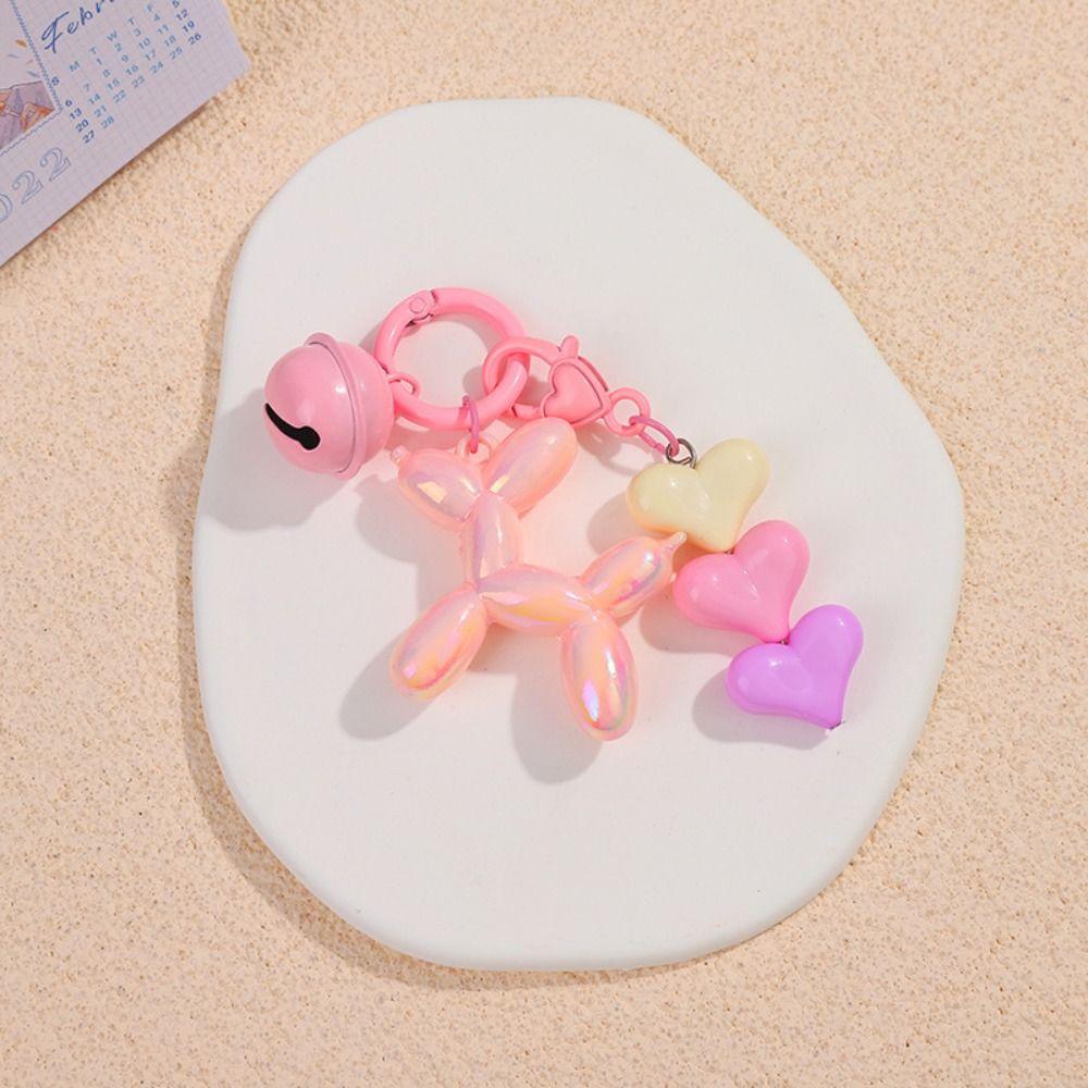 Cute Jelly Dog Key Chain Kawaii Love Puppy Keyring Creative Dog Balloon Keychain  Car Key